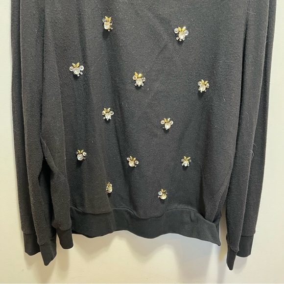 Disney Store Mickey Mouse Jeweled Lightweight Black Crew Neck Sweater Size XL - Picture 5 of 12
